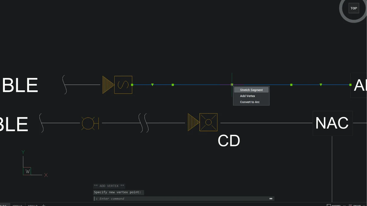 Edycja kontekstowa z uchwytów w BricsCAD V26