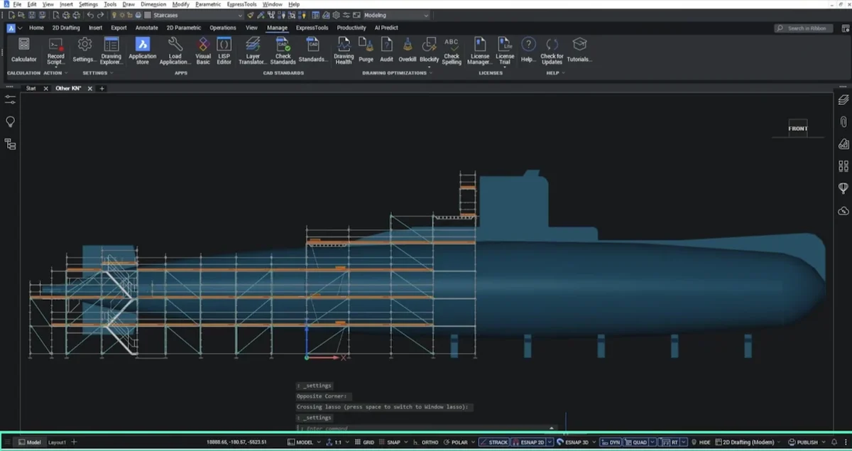 Pasek stanu oparty na Qt w BricsCAD V26